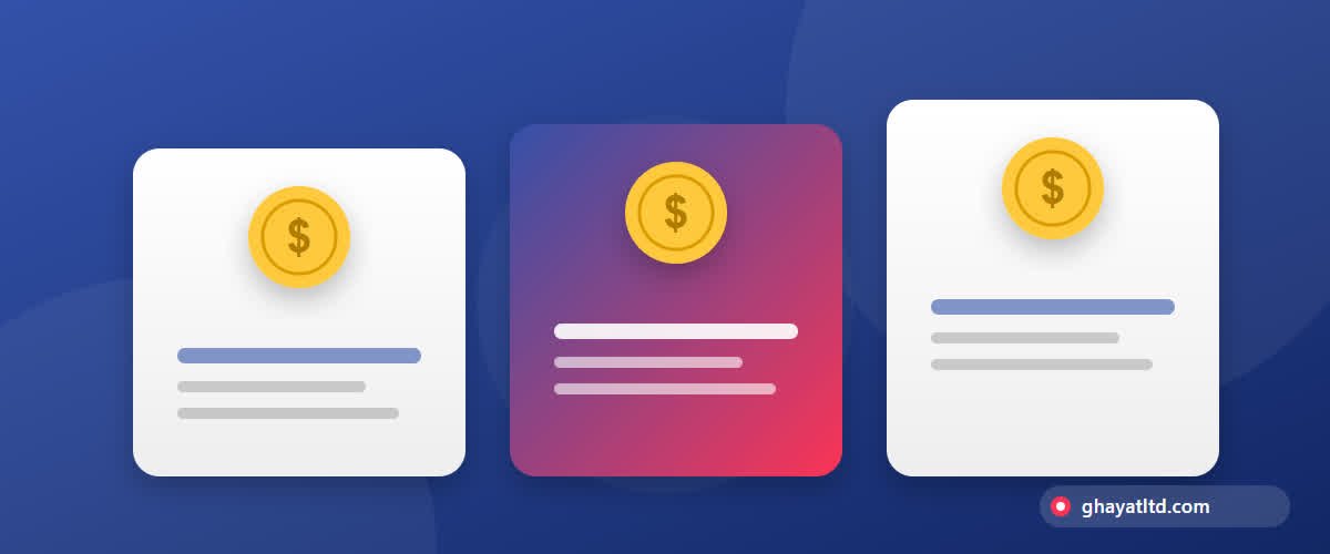 ثلاث باقات ميزانية بمستويات مختلفة